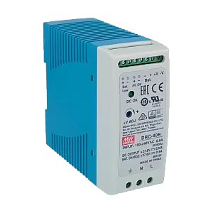 Sursa de alimentare in comutatie, 27.6V / 0.95A + 0.5A, sina DIN, backup - MEAN WELL DRC-40B Sursa de alimentare in comutatie, 27.6V / 0.95A + 0.5A, sina DIN, backup - MEAN WELL DRC-40B