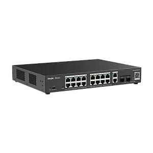 Switch L2, 16 x RJ45 1G PoE, 2 x SFP 1G, 2 x RJ45 1G, Cloud Management - Ruijie Reyee RG-ES220GS-LP Switch L2, 16 x RJ45 1G PoE, 2 x SFP 1G, 2 x RJ45 1G, Cloud Management - Ruijie Reyee RG-ES220GS-LP